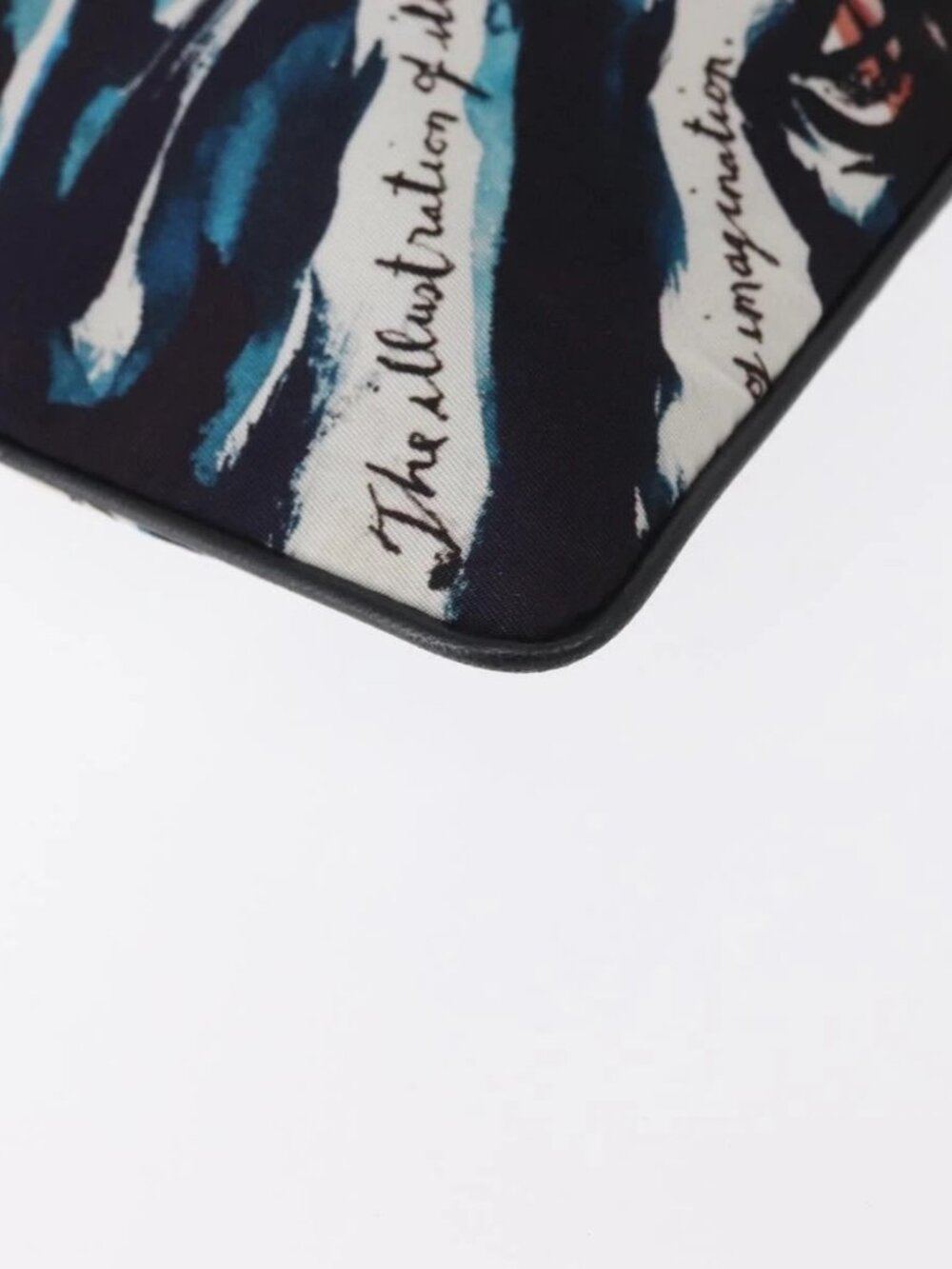 Christian Dior Clutch Bag Nylon RAYMOND PETTIBON Blue Silver Auth bs32109 - Picture 10 of 16